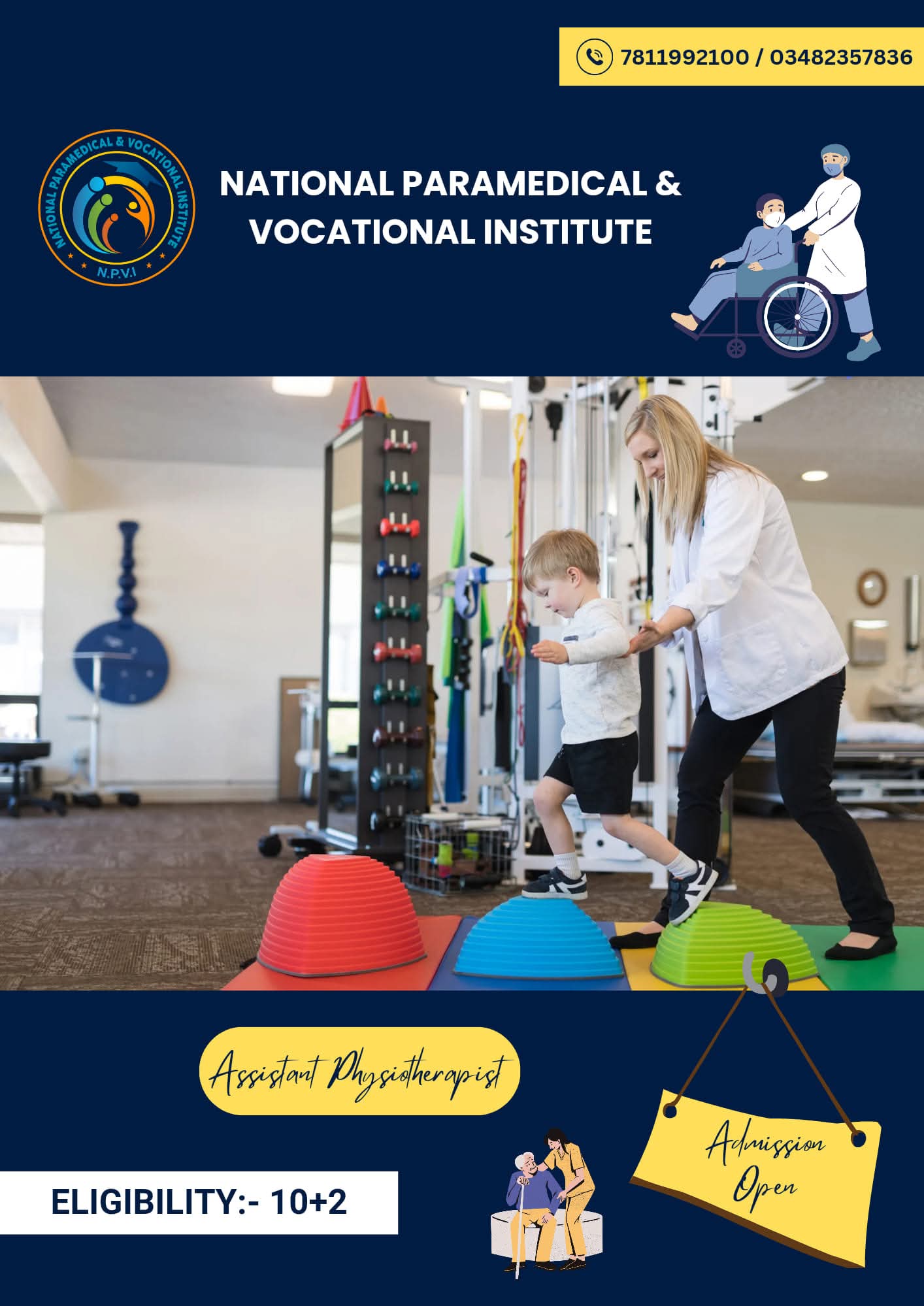 Assistant Physiotherapist Course Admission Poster